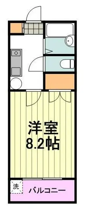 フラットウエストII 1階階 間取り
