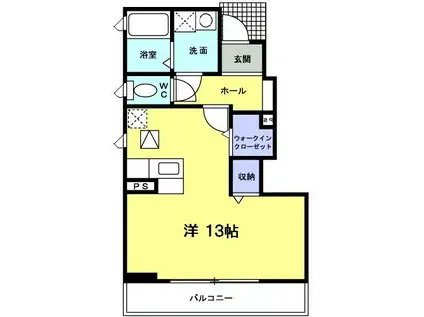 ベルフォーレ(1K/1階)の間取り写真