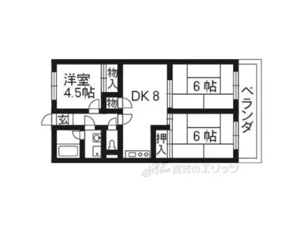 マンション備前A棟(3DK/2階)の間取り写真