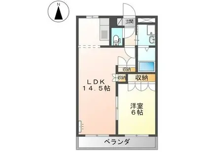 パークハイム(1LDK/2階)の間取り写真
