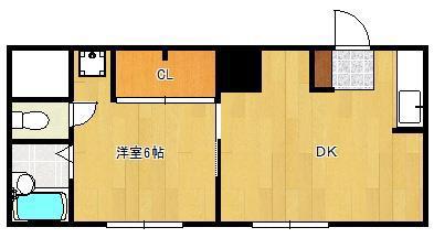 コーポあけみ(1DK/4階)の間取り写真