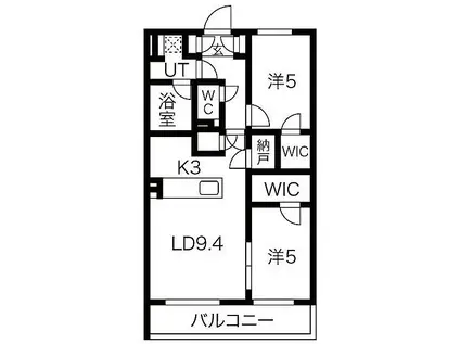 TERRACE上石神井ウエスト(2LDK/3階)の間取り写真