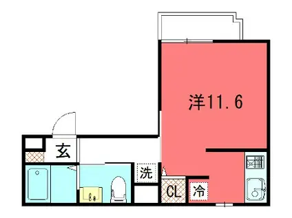 ATTRICE一乗寺(1K/4階)の間取り写真