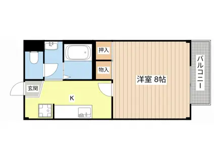 サンフレッシュ(1K/1階)の間取り写真
