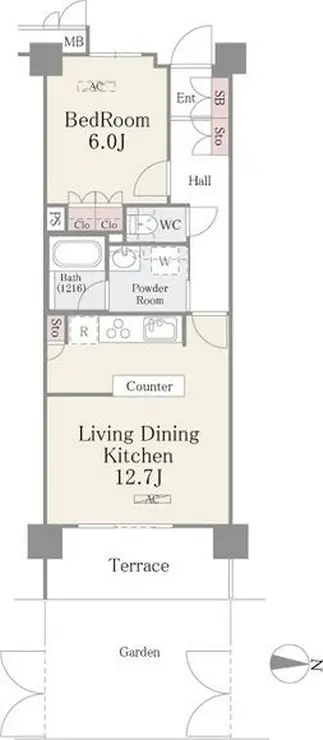 フェールメゾン西大島 4階階 間取り