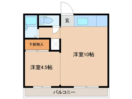 KOTOKUV(1LDK/1階)の間取り写真