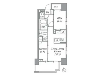 コスモグラシア浅草(1SLDK/2階)の間取り写真