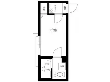 APT西新井(1K/2階)の間取り写真