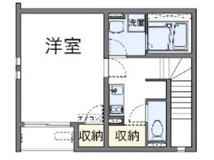クレイノけやき(1K/2階)の間取り写真