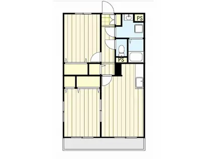 サンヴィオレ(2LDK/1階)の間取り写真
