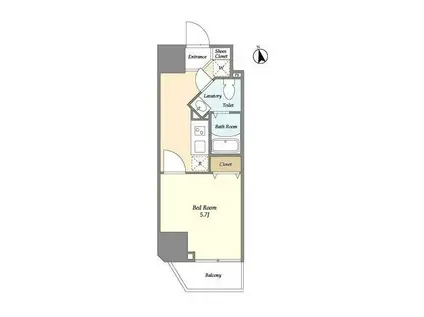 グランカーサ大森海岸(1K/12階)の間取り写真