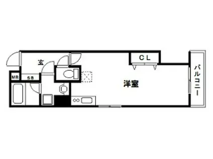 LIVEMAX MOON(ワンルーム/2階)の間取り写真