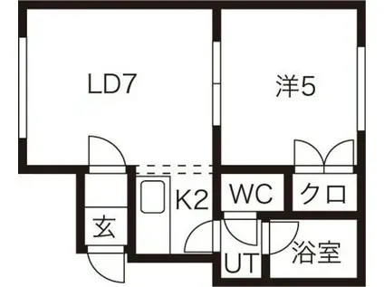 ティファニーZ(1LDK/4階)の間取り写真