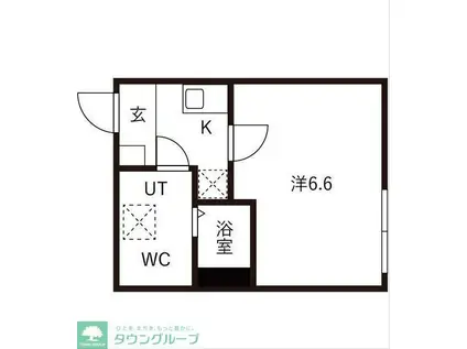 アイリス渋谷(1K/1階)の間取り写真