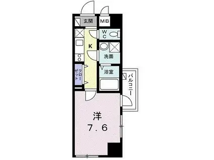 プレジール シナガワ(1K/3階)の間取り写真