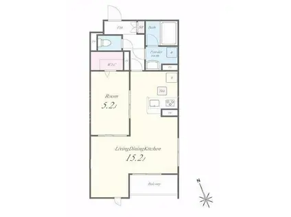東武伊勢崎線 せんげん台駅 徒歩13分 3階建 築2年(1LDK/1階)の間取り写真