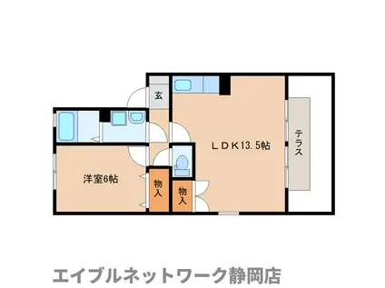 エクセルT(1LDK/1階)の間取り写真