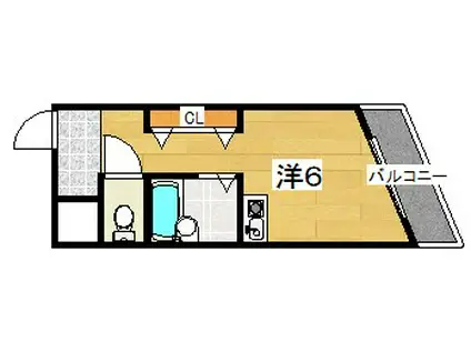 第三ハートビル(ワンルーム/3階)の間取り写真