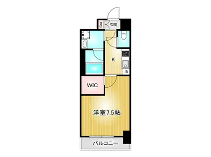 ハーモニーレジデンス名古屋今池(1K/13階)の間取り写真