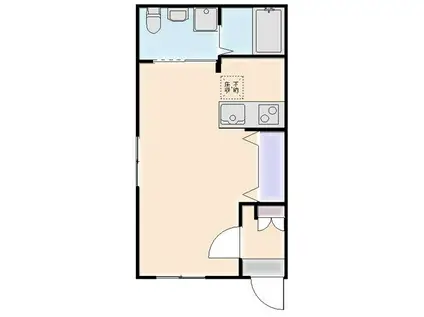 ハクト六浦(ワンルーム/1階)の間取り写真