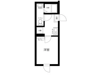 エクラ中台(1K/1階)の間取り写真