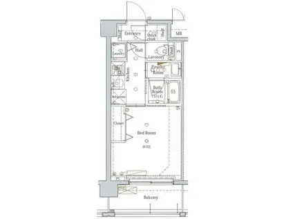 ブレシア多摩川レジデンス(1K/3階)の間取り写真