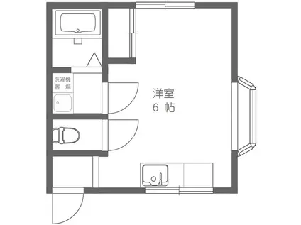 遠藤ビル(ワンルーム/2階)の間取り写真