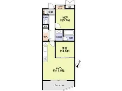 THE TAKASUNA KULTURCE(1SLDK/2階)の間取り写真