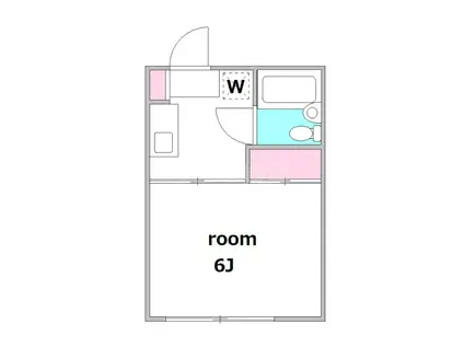 ザ・ハウス21(1K/1階)の間取り写真