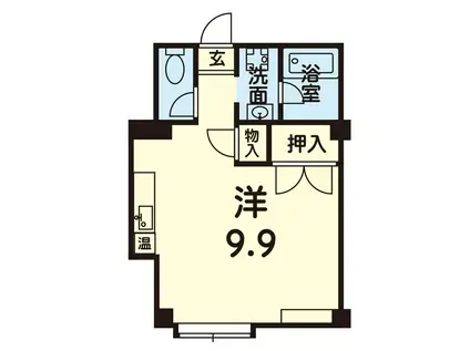 アレグリア小沢(1K/3階)の間取り写真