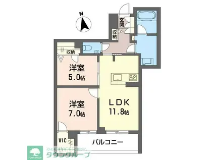 ノールフェリシモ(2LDK/3階)の間取り写真