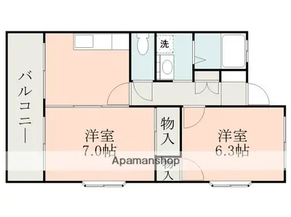 フィロ・ソフィア2番館(2K/3階)の間取り写真