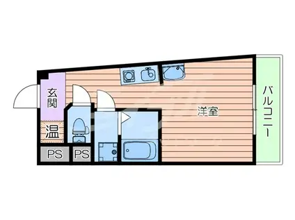 ヴィラほった(ワンルーム/1階)の間取り写真