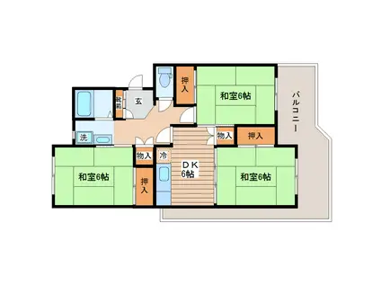 大宮ハイツ(3DK/2階)の間取り写真