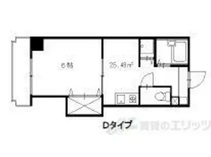 サンクリエイト江坂(1K/3階)の間取り写真