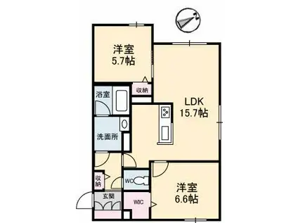 SADAEMON(2LDK/1階)の間取り写真