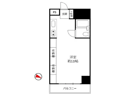 飯田橋ハイタウン(ワンルーム/7階)の間取り写真