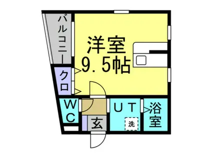 カーサミア亀崎(ワンルーム/1階)の間取り写真