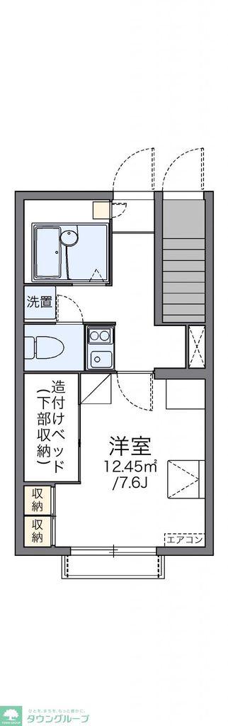 レオパレスヴィラ本町(1K/1階)の間取り写真
