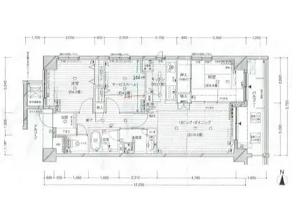 レヴィールガーデン亀戸(2SLDK/7階)の間取り写真