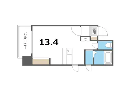 ALMOST18(1K/7階)の間取り写真