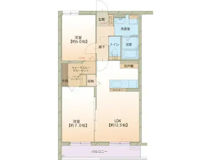 MEY FELICE(2LDK/2階)の間取り写真