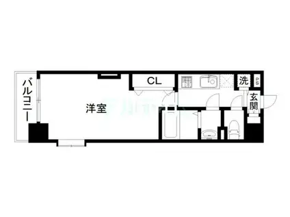 LUXE京都西大路(1K/4階)の間取り写真