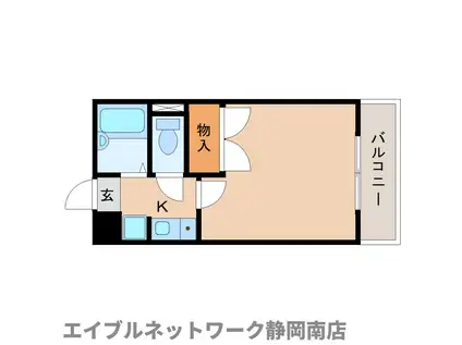 グリーン・リーフ(1K/2階)の間取り写真