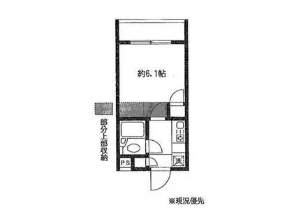 ジュネパレス相模原07(1K/4階)の間取り写真