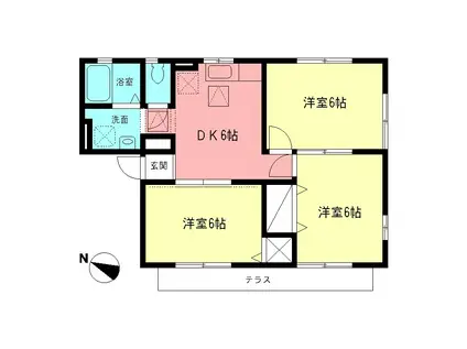 プレメール(3DK/1階)の間取り写真