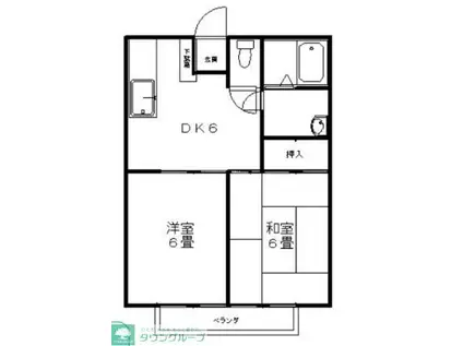 NFハイム(2DK/2階)の間取り写真