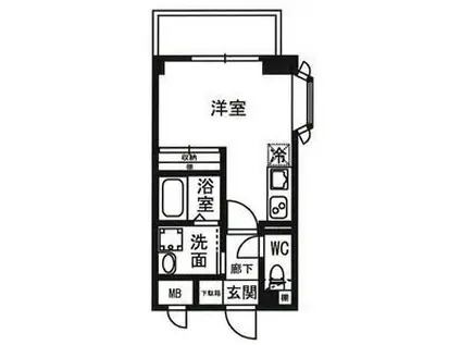 フローラ・五香(ワンルーム/2階)の間取り写真