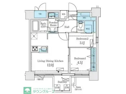 リビオメゾン新大橋(2LDK/5階)の間取り写真