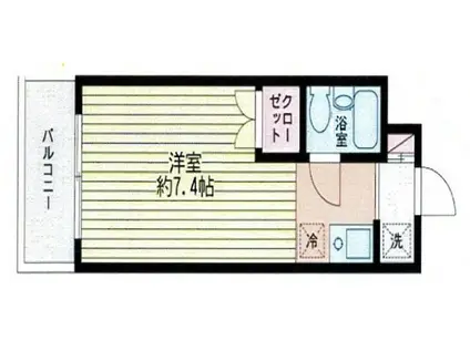 コスモリード北千束(ワンルーム/2階)の間取り写真